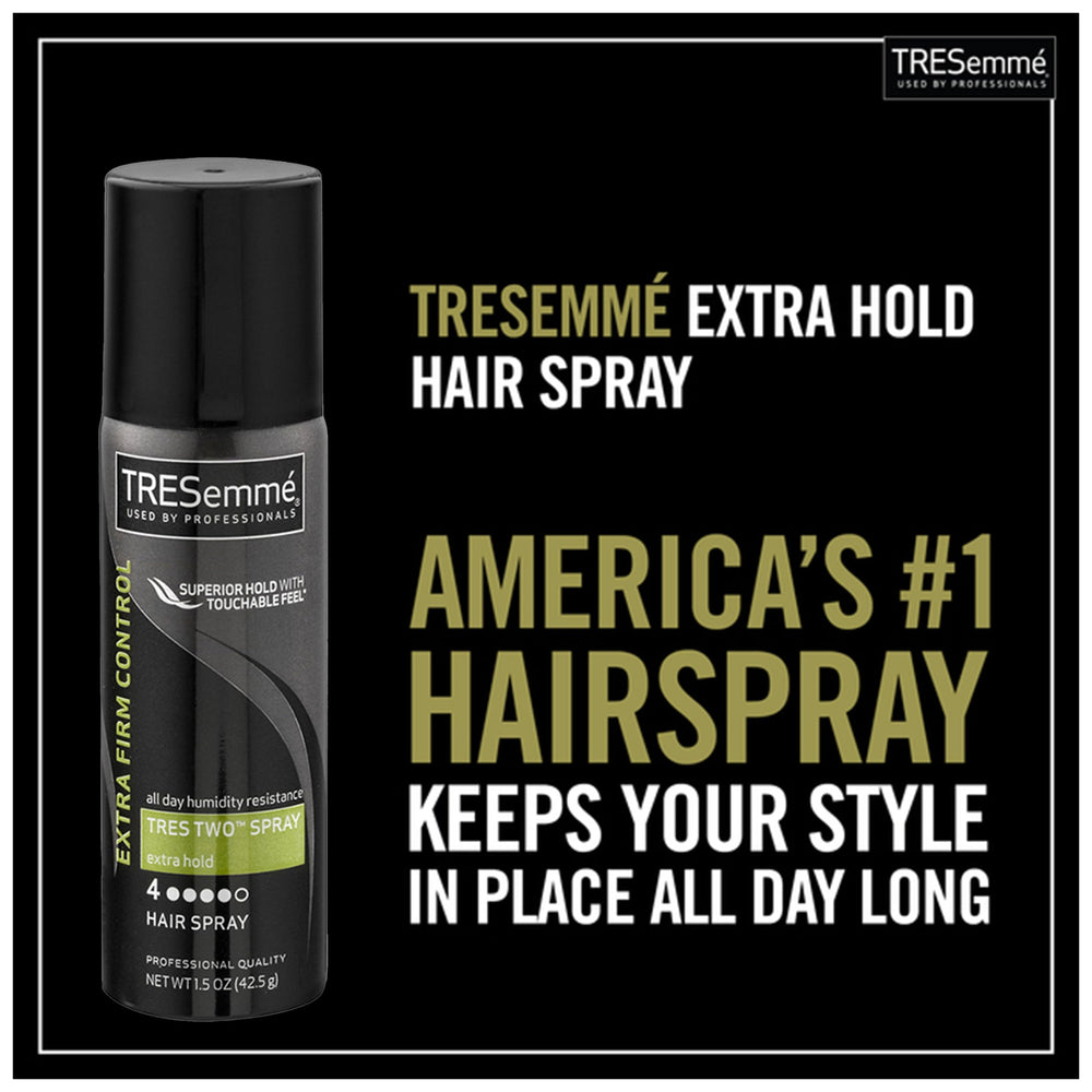 TRESemmé fine mist spray texture demonstrating even, fast-drying coverage