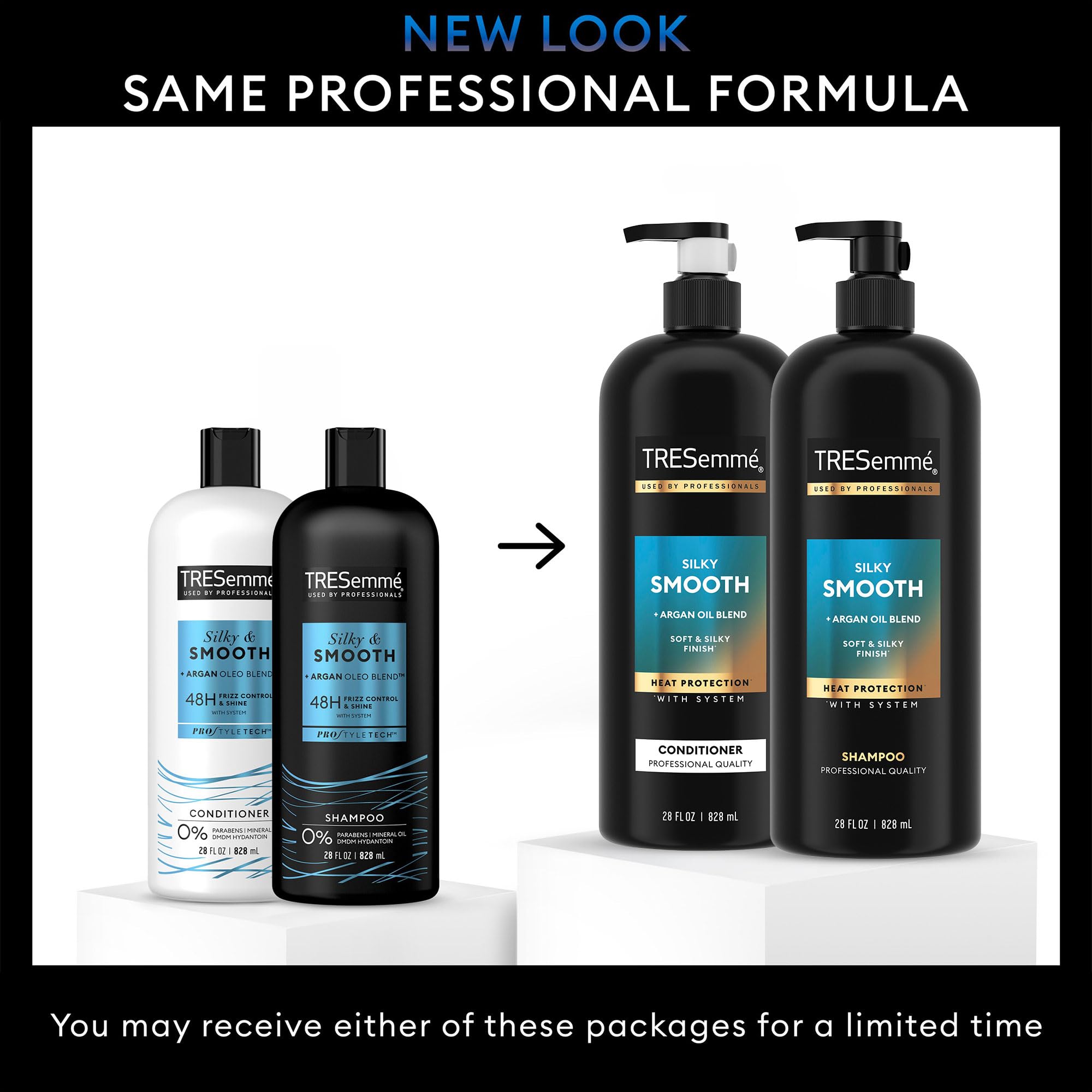 TRESemmé travel shampoo 3 oz next to a coin for scale and convenient carry-on benefit