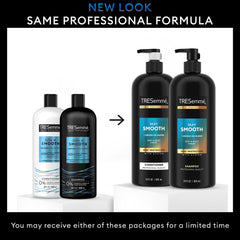 TRESemmé travel shampoo 3 oz next to a coin for scale and convenient carry-on benefit