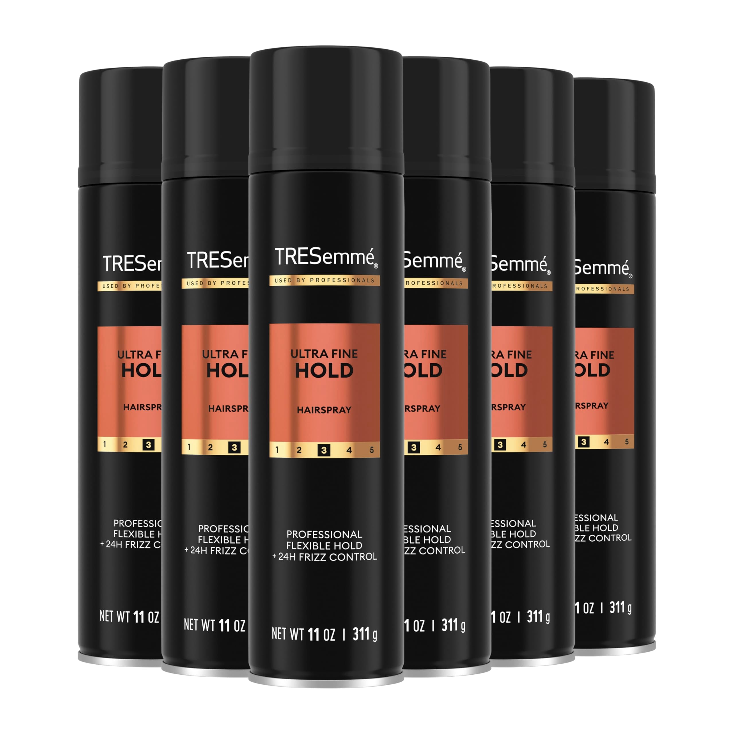 TRESemmé front packaging showing product and professional hold benefits