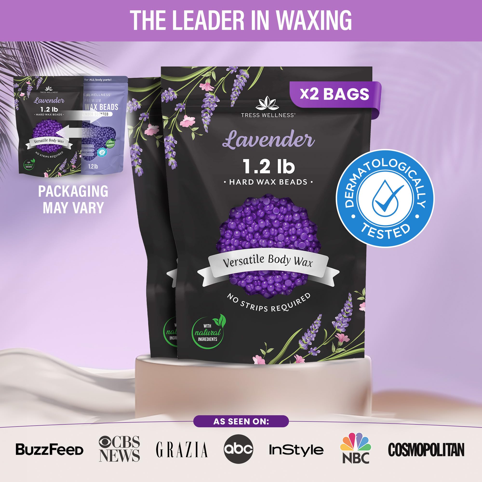 Tress Wellness melted wax close-up showing smooth texture and grip