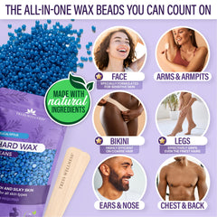 Tress Wellness scented hard wax bead bags indicating gentle formula