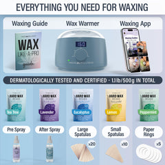 Tress Wellness variety of scented hard wax beads highlighting gentle formula for sensitive skin