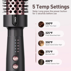 Tresses Touch close-up of ceramic barrel highlighting even heat distribution benefit