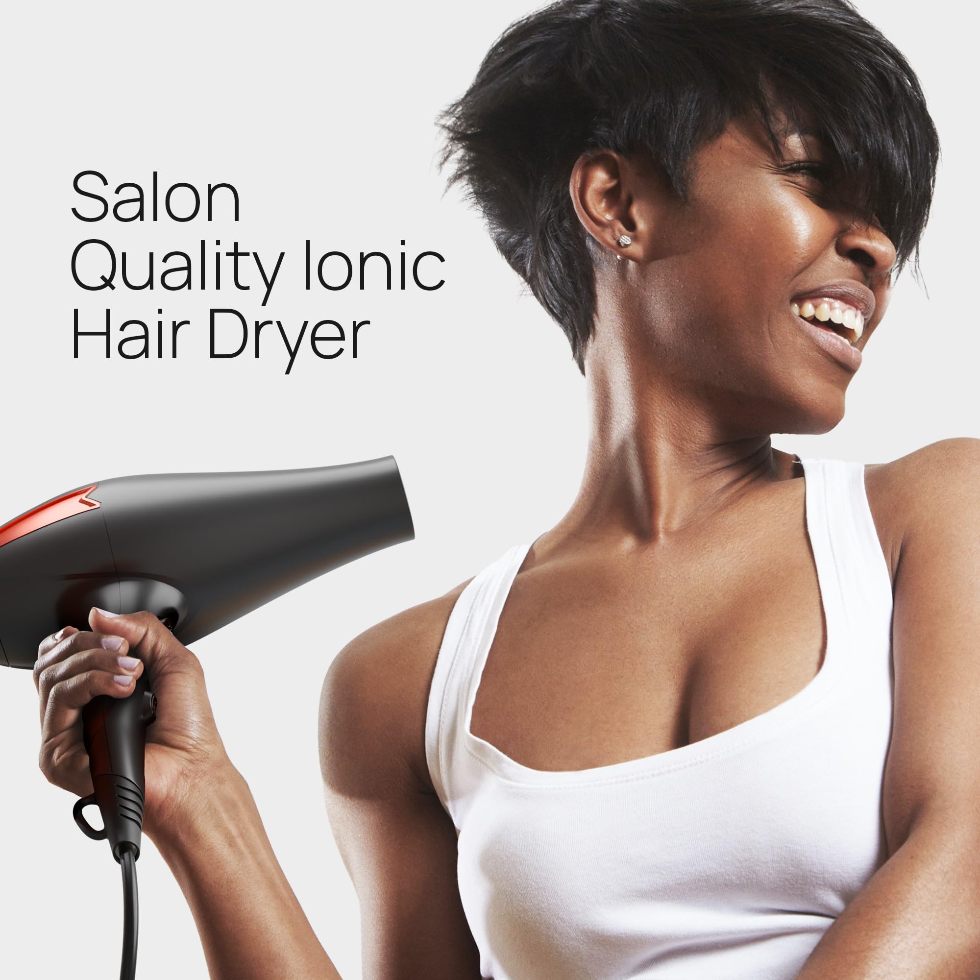 TREZORO with diffuser attached demonstrating enhanced curl definition and gentle drying