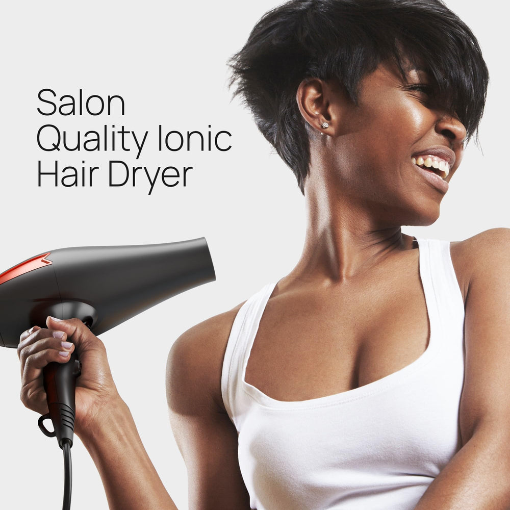 TREZORO with diffuser attached demonstrating enhanced curl definition and gentle drying