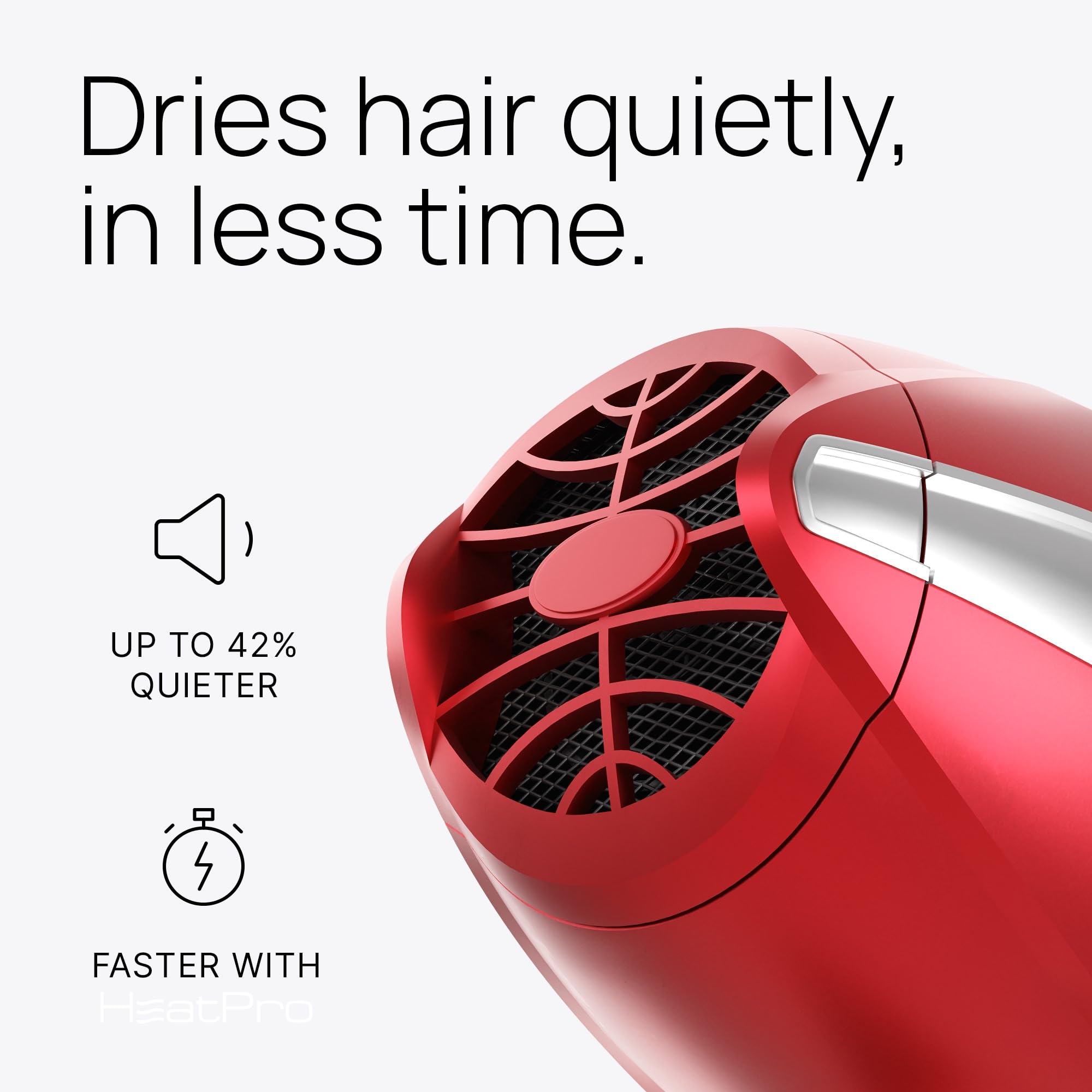 TREZORO narrow nozzle close-up for concentrated airflow and faster drying
