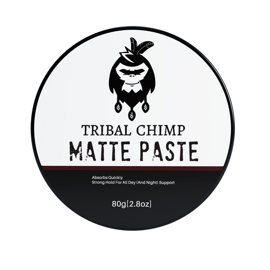 Tribal Chimp front packaging showing product and matte styling benefit