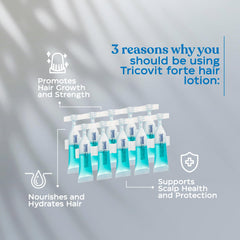 Tricovit lotion texture droplet illustrating lightweight absorption benefit
