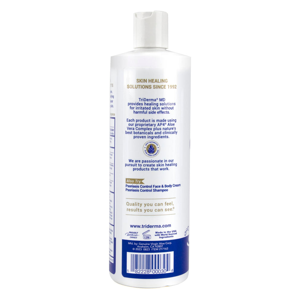 TriDerma ingredient label showing 2% salicylic acid clarity