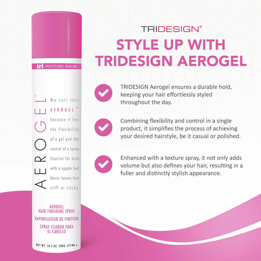 TRIDESIGN aerosol nozzle close-up for precise, even application benefit