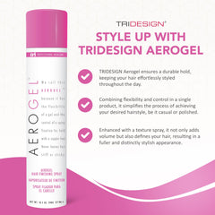 TRIDESIGN aerosol nozzle close-up for precise, even application benefit