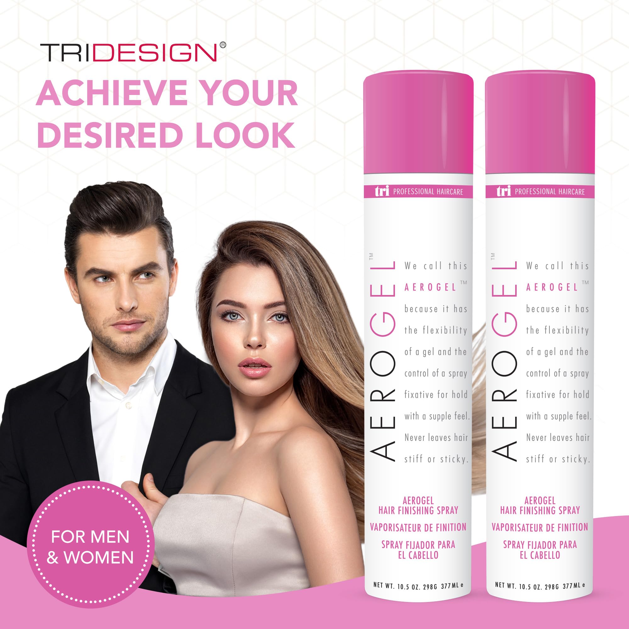 TRIDESIGN styled curly hair showing definition and frizz control benefit