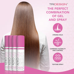 TRIDESIGN gel-like texture on fingers illustrating lightweight, non-sticky finish