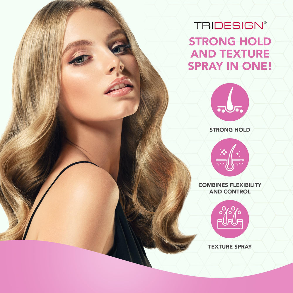 TRIDESIGN mist texture demonstration showing lightweight, non-sticky finish