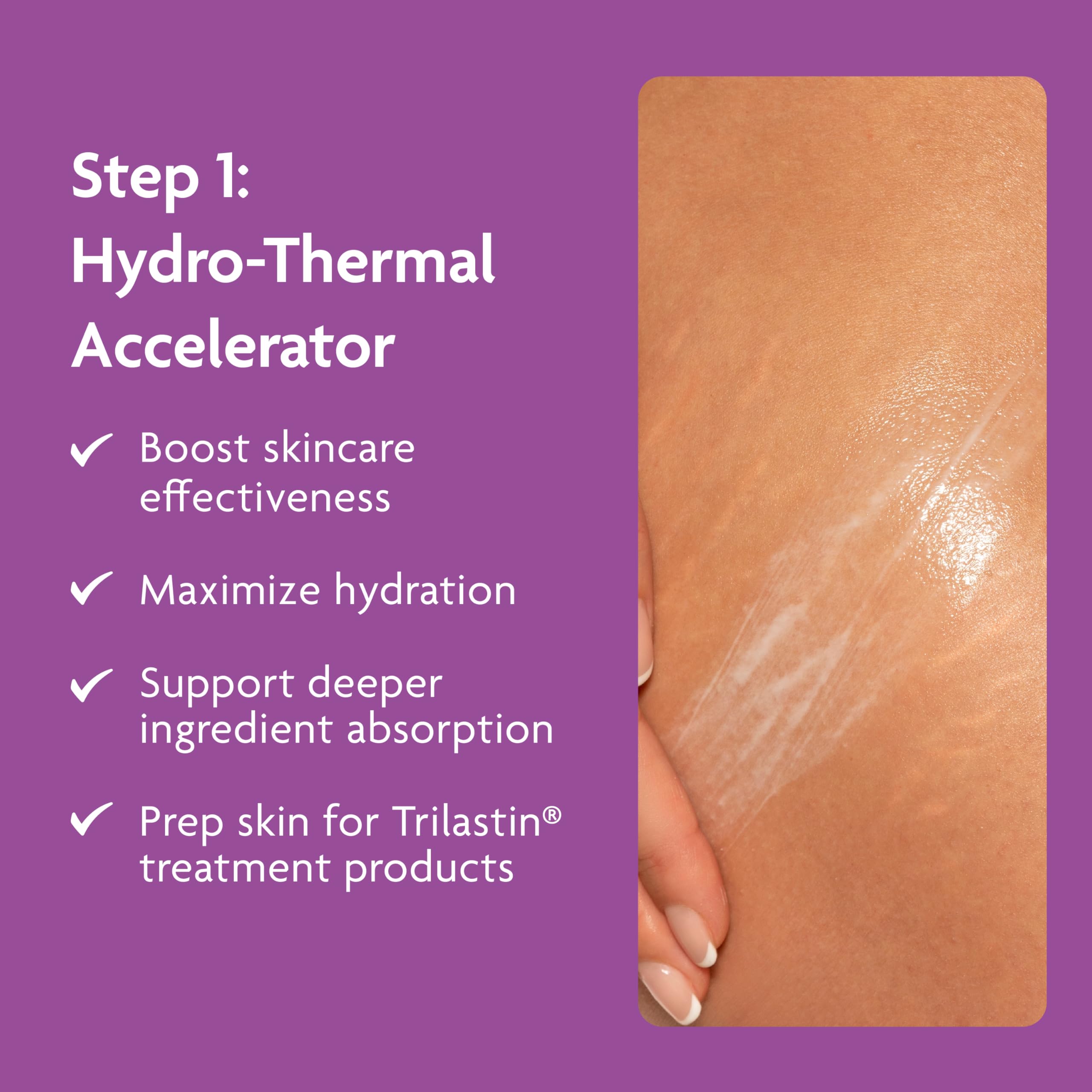 TriLASTIN firming stretch mark cream tube close-up emphasizing smooth texture