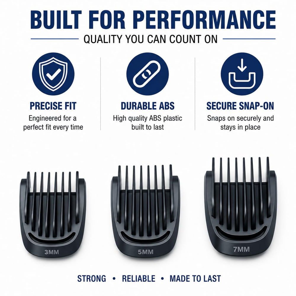 Hand installing Trimmer guard demonstrating quick, secure attachment