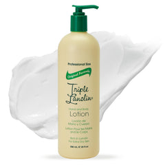 Triple Lanolin front packaging showing the 20 oz bottle and product branding for trusted hydration