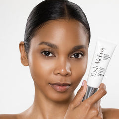 Trish McEvoy applied on cheek demonstrating hydration and priming benefit before makeup