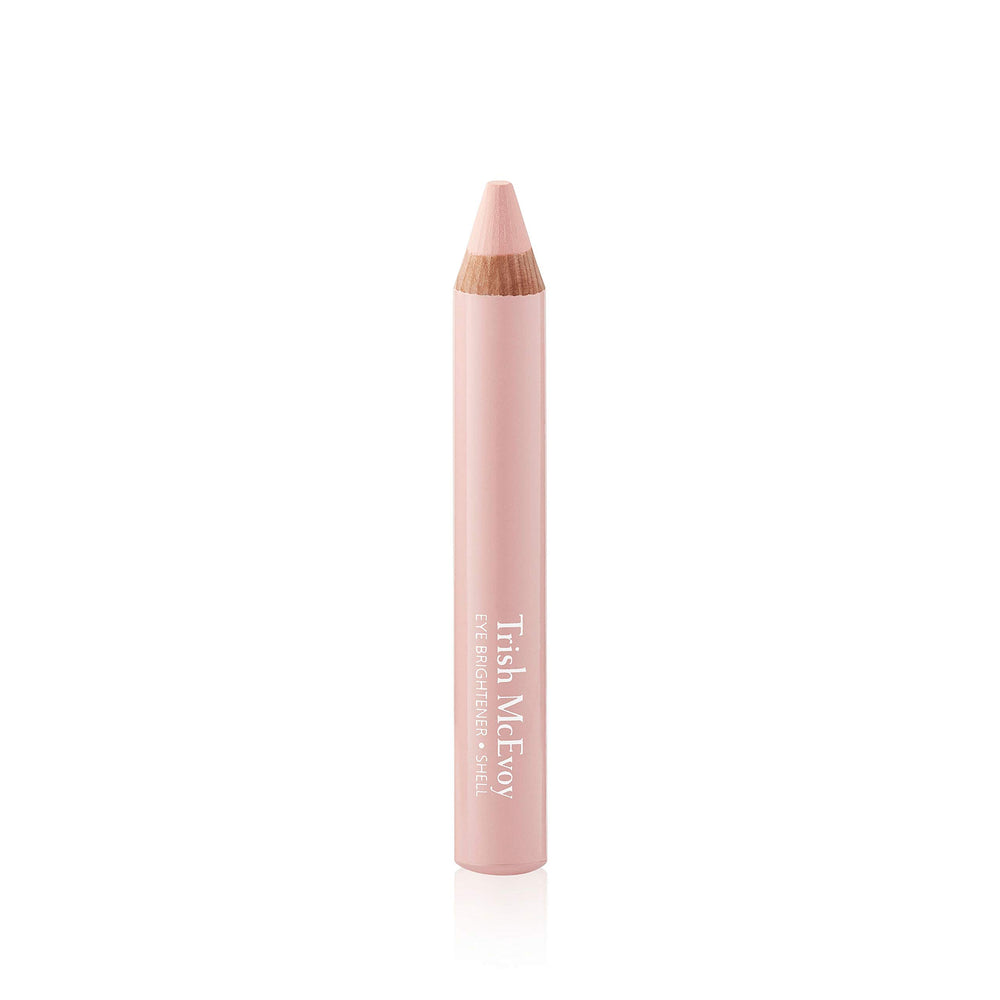 Trish McEvoy product front view showing sleek pencil packaging and benefit of portable brightness