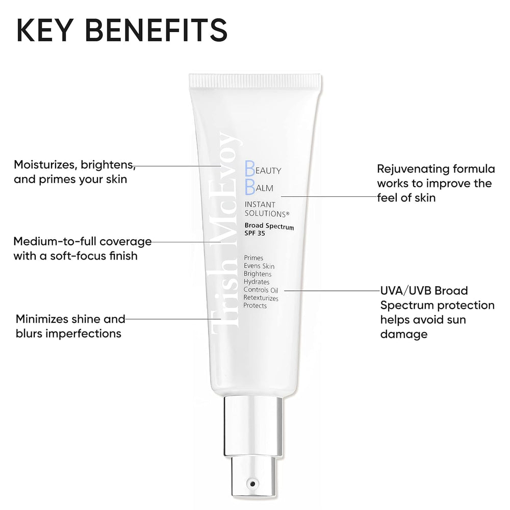 Trish McEvoy 55 ml next to a common object showing compact travel-friendly size and protection
