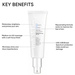 Trish McEvoy 55 ml next to a common object showing compact travel-friendly size and protection