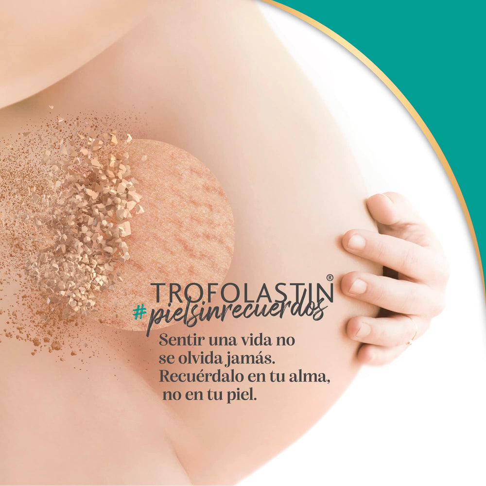 TROFOLASTIN concept before and after textured-skin improvement visual