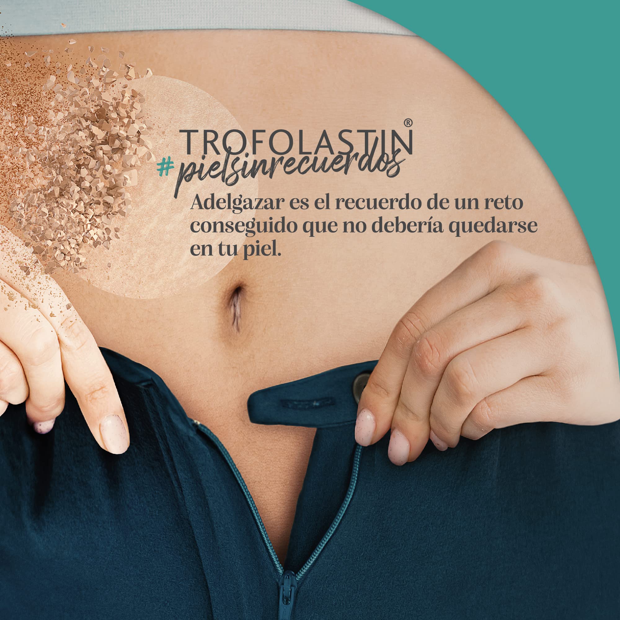 TROFOLASTIN on bathroom shelf as part of a daily skincare routine