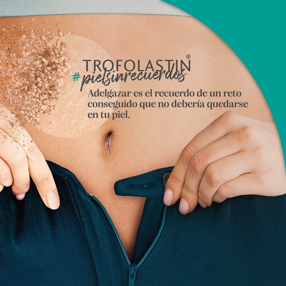 TROFOLASTIN on bathroom shelf as part of a daily skincare routine