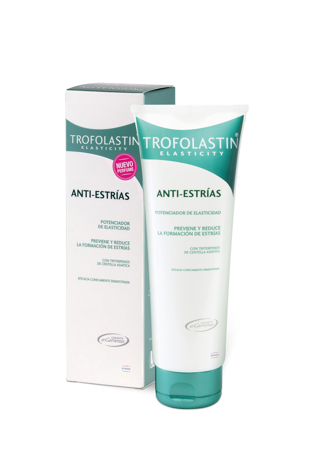 TROFOLASTIN front packaging showing product and benefits