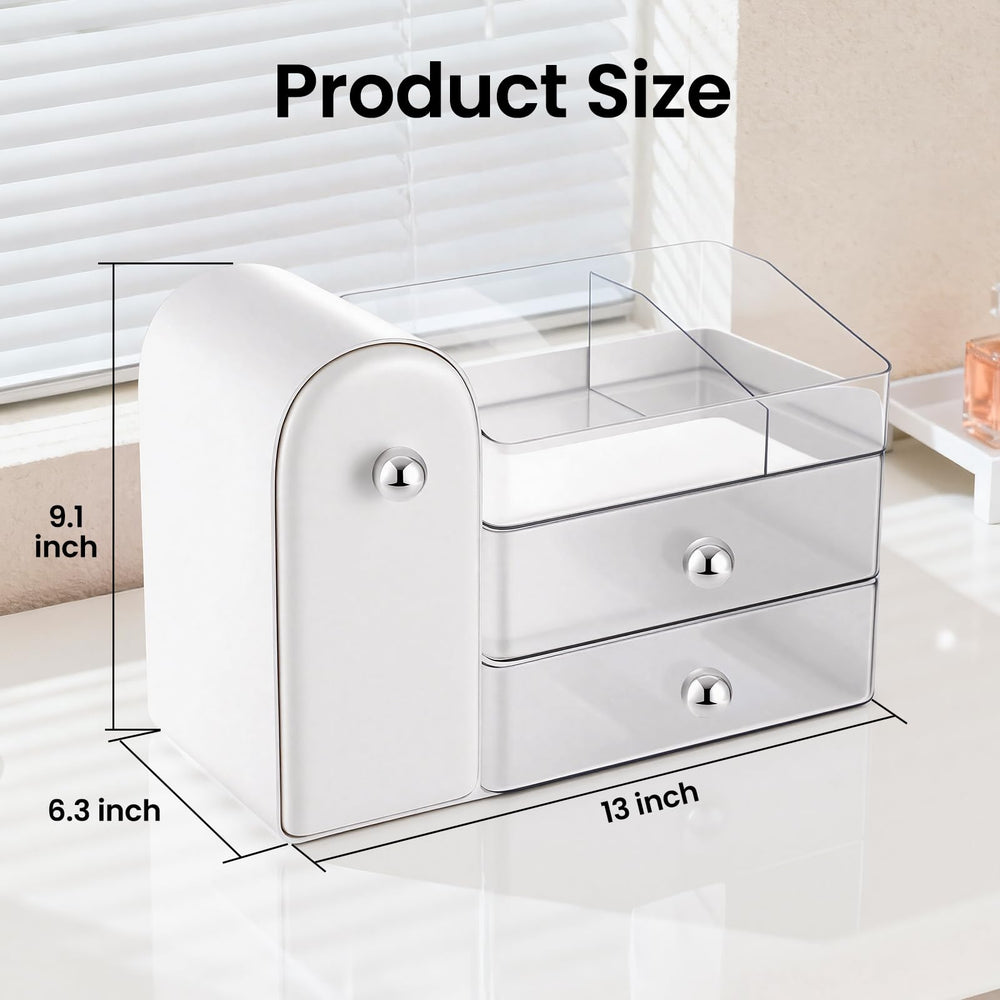 TRQWRO open top displaying brush compartment with closable lid for protection