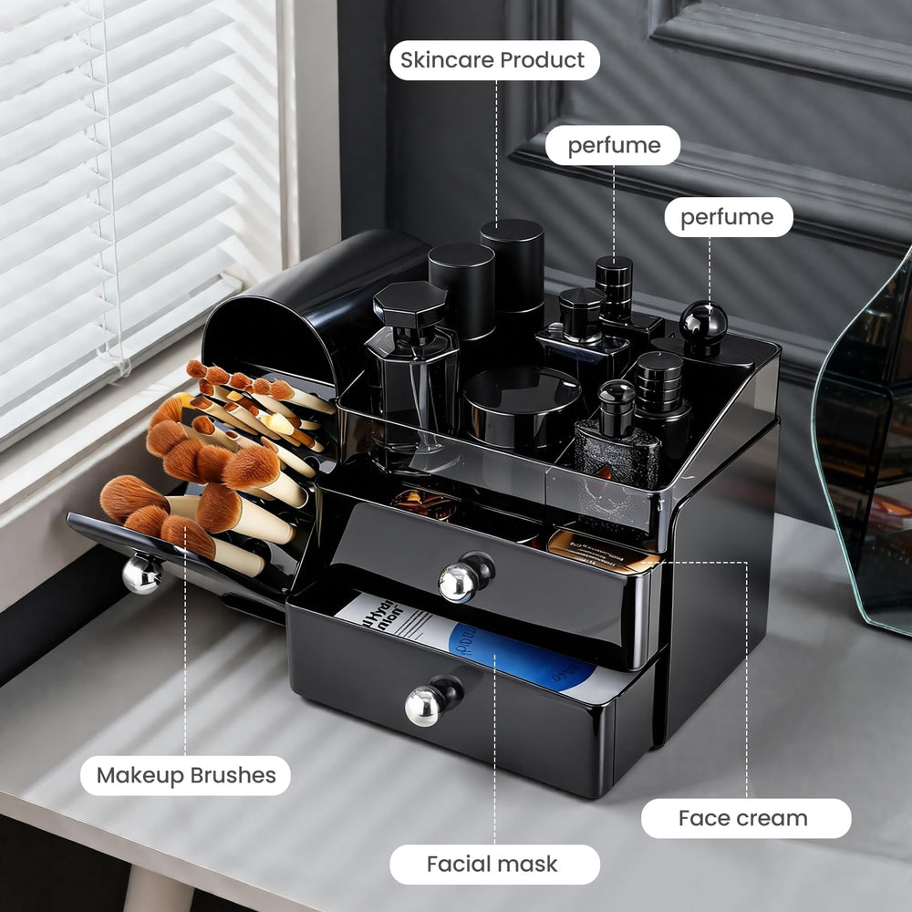 TRQWRO transparent drawers filled with cosmetics for easy visibility benefit