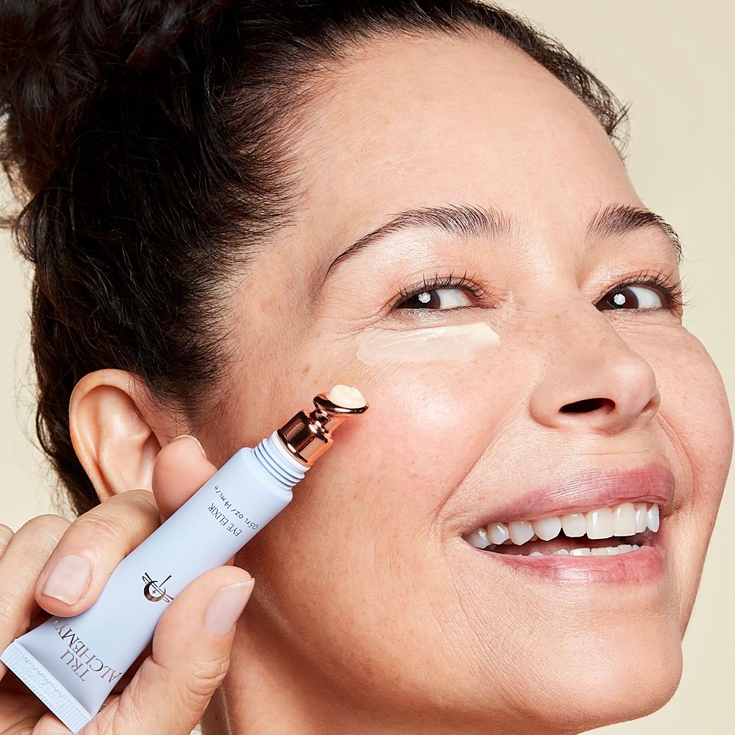 Tru Alchemy product staged on bathroom shelf for daily routine inspiration