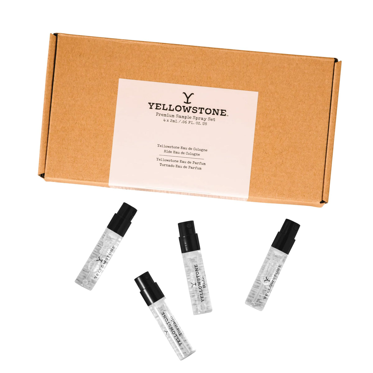 Tru Fragrance Beauty front packaging showing the four sample vials and clear labeling for easy comparison