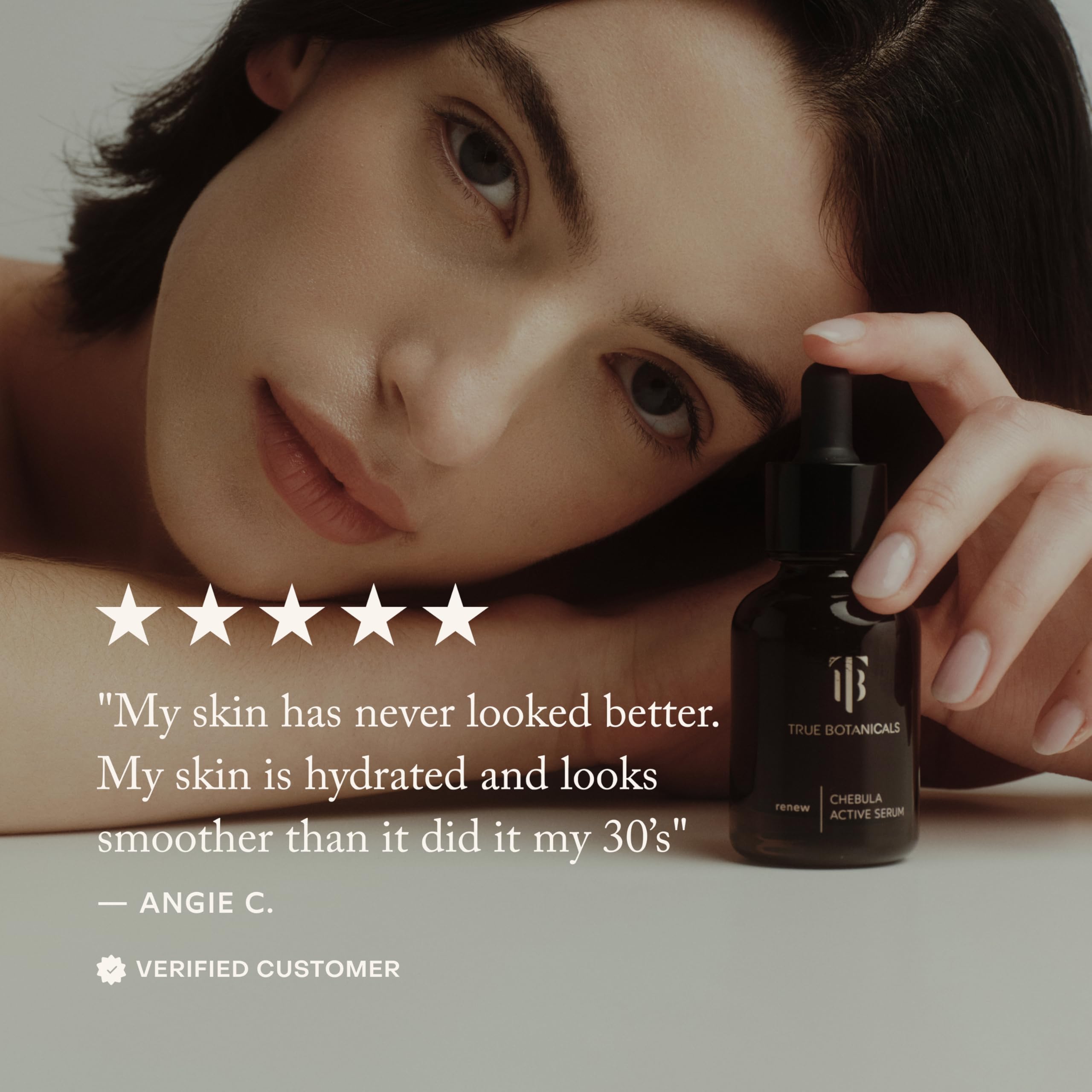 True Botanicals label close-up highlighting clean ingredients and gentle formulation