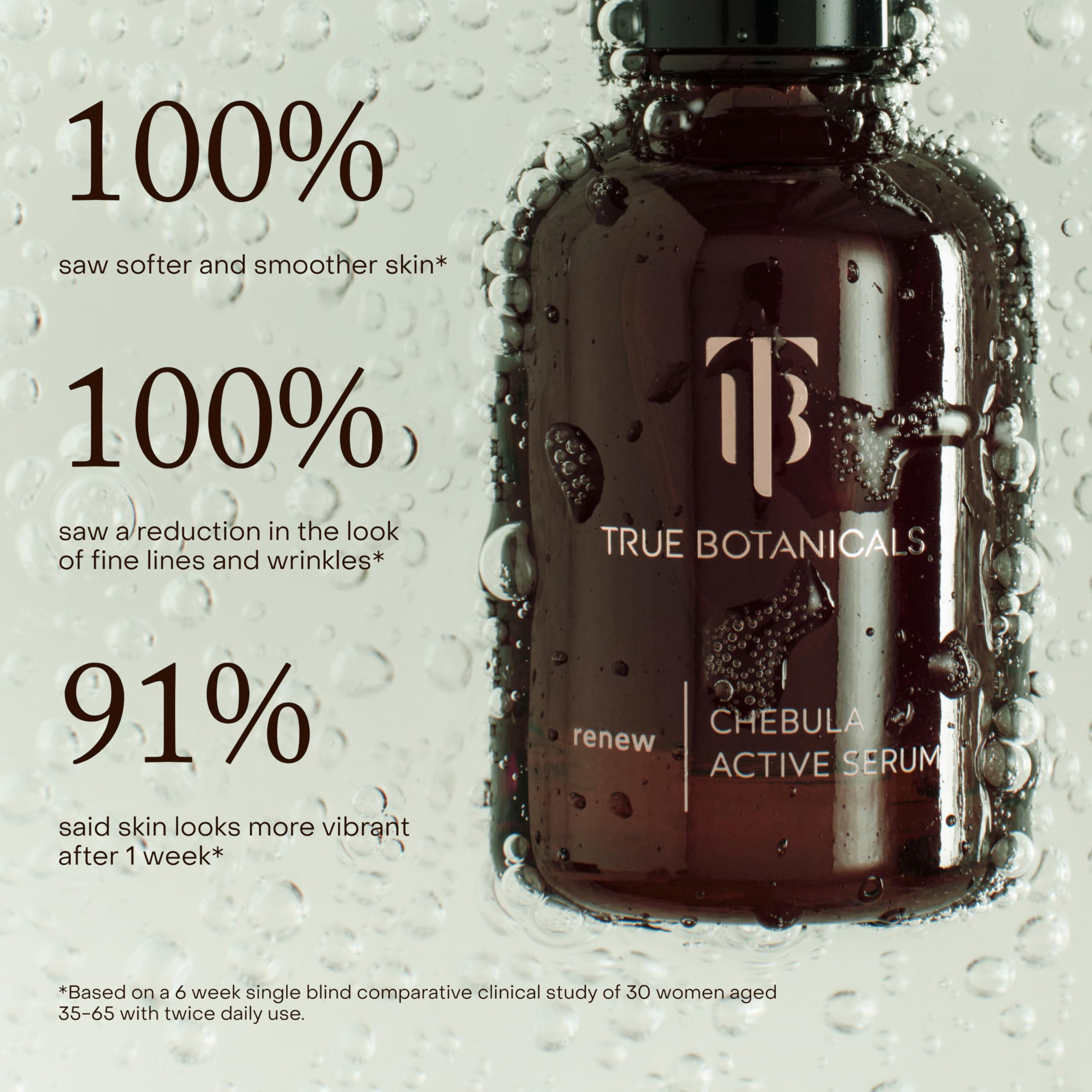 True Botanicals serum on bathroom vanity evoking daily ritual and effortless layering