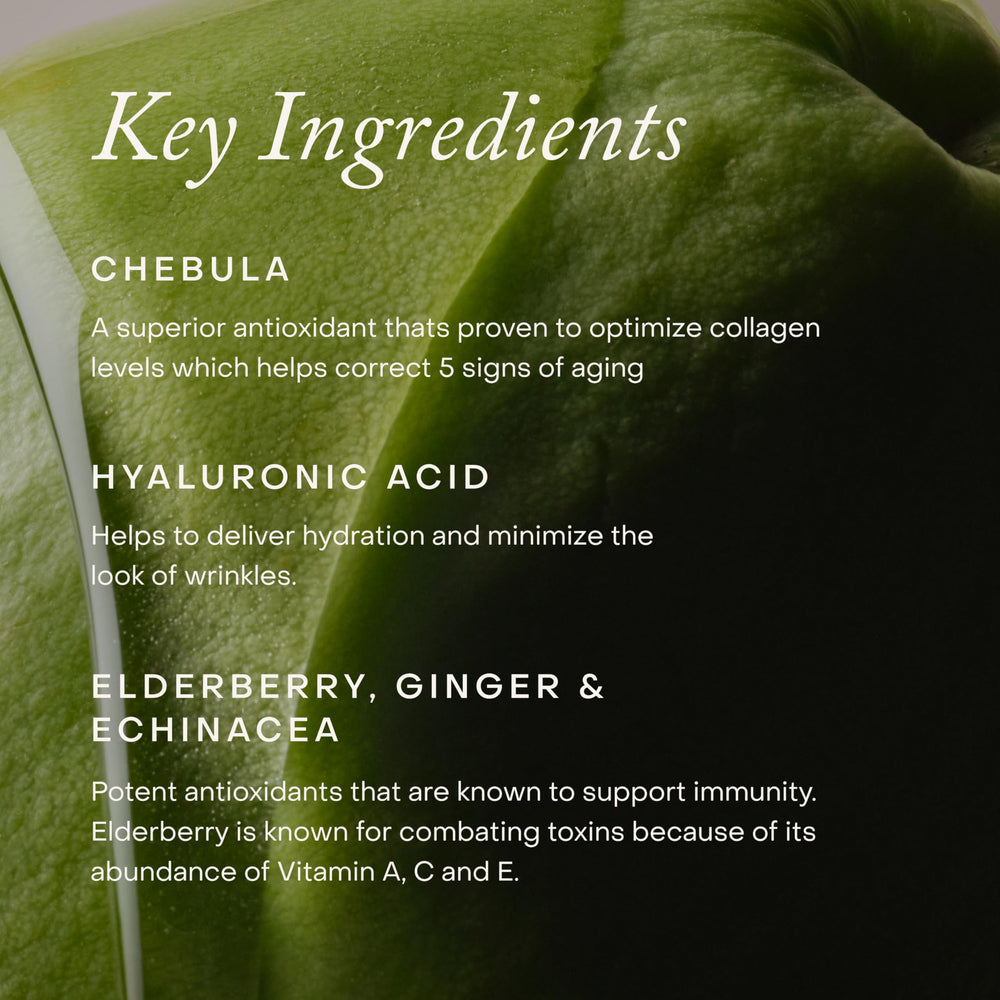 True Botanicals applying serum on skin demonstrating smoothing and plumping effect