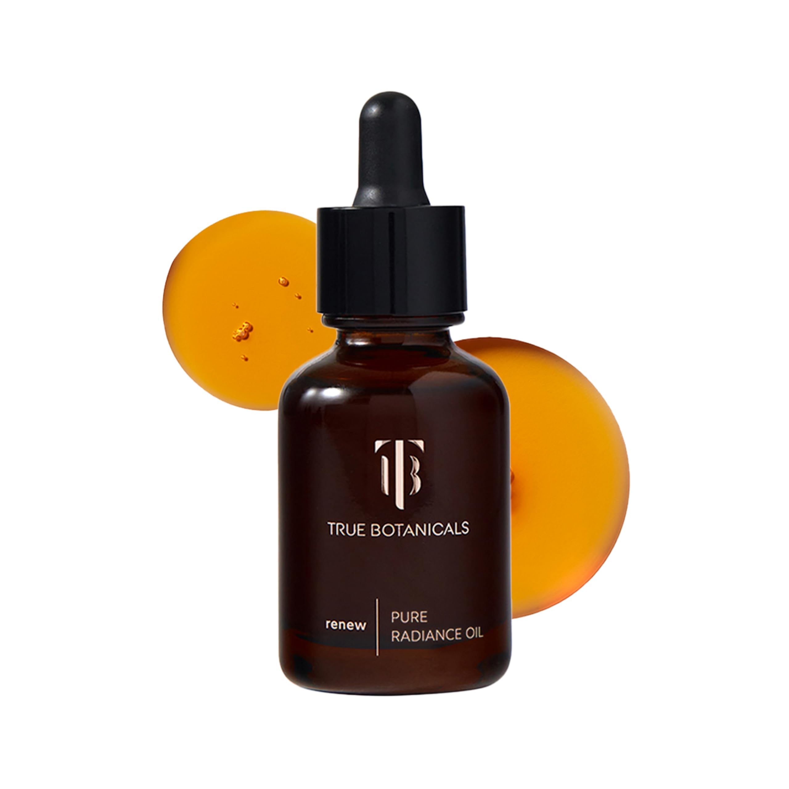 True Botanicals bottle front view showing clean design and glow benefits