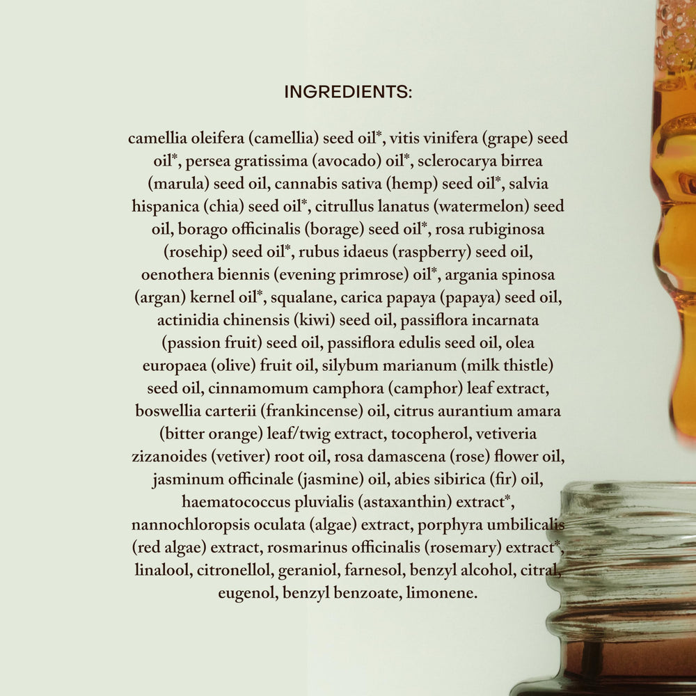 True Botanicals label close-up showing ingredient transparency and clean formulation