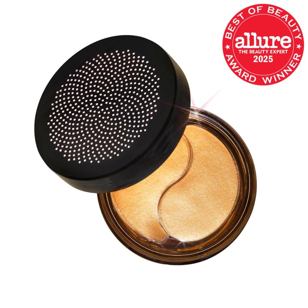 True Botanicals close-up tray of hydrogel eye patches for precise application