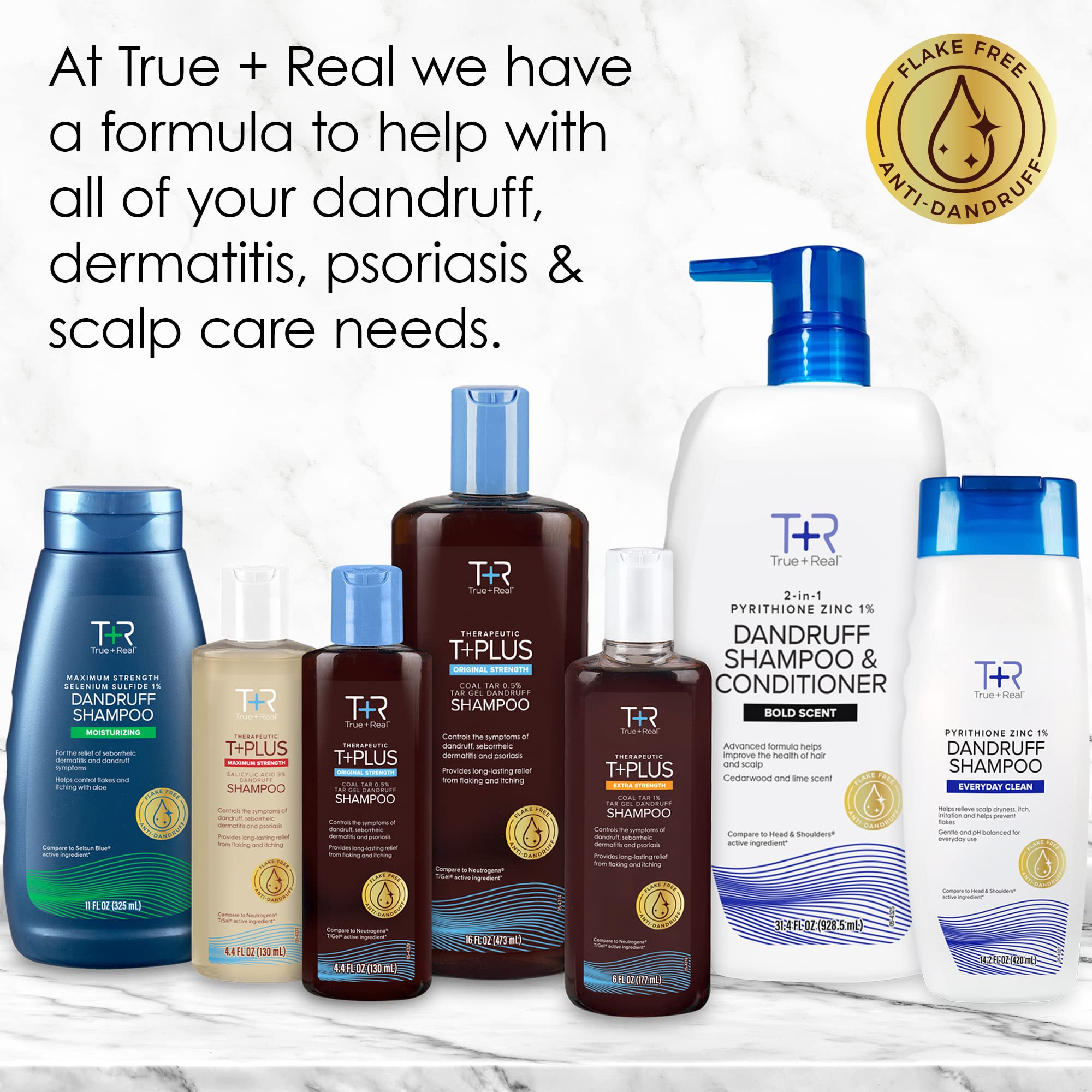 True+Real bottle in bathroom setting showing daily routine compatibility