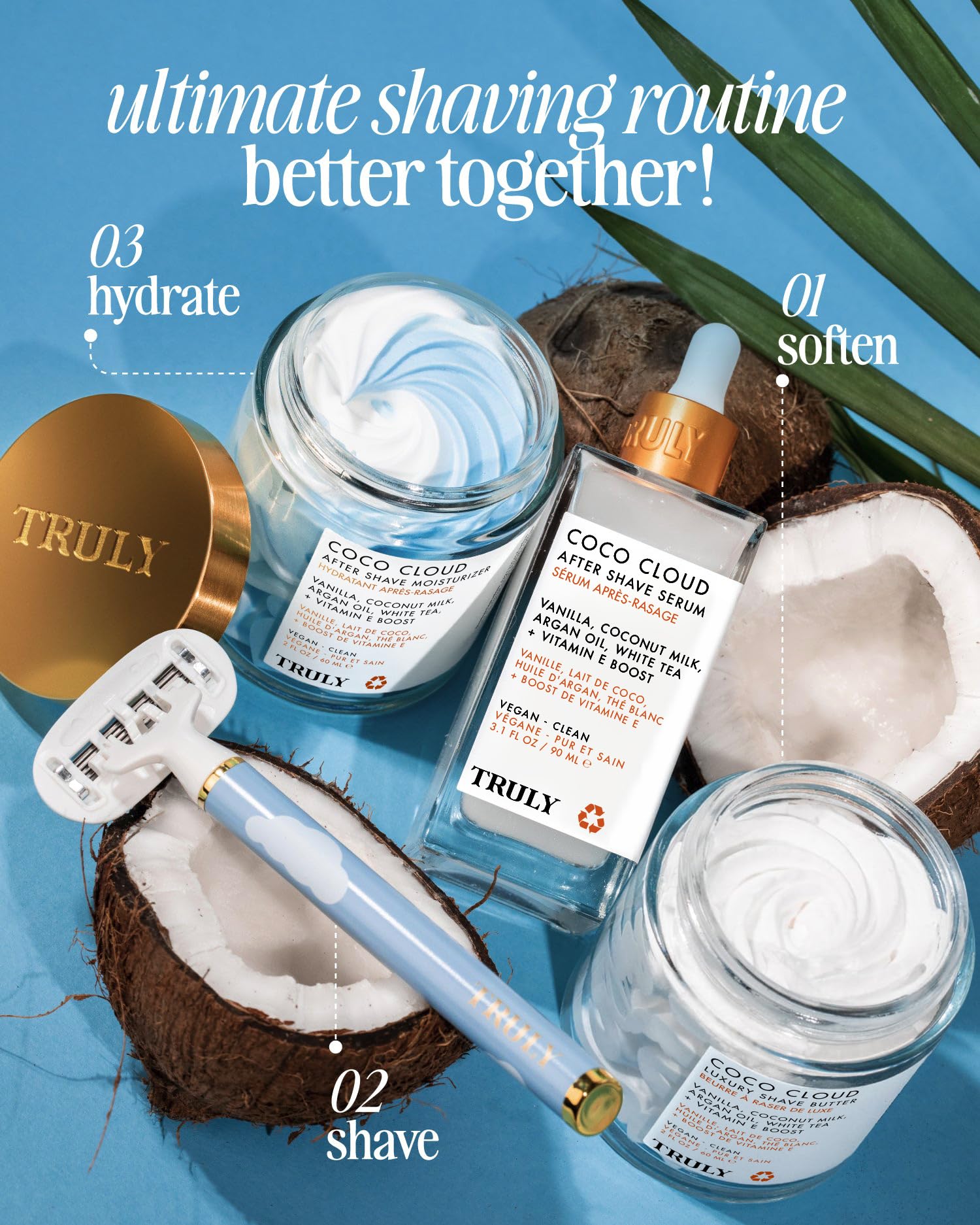 Truly applying shave butter to leg for better razor glide