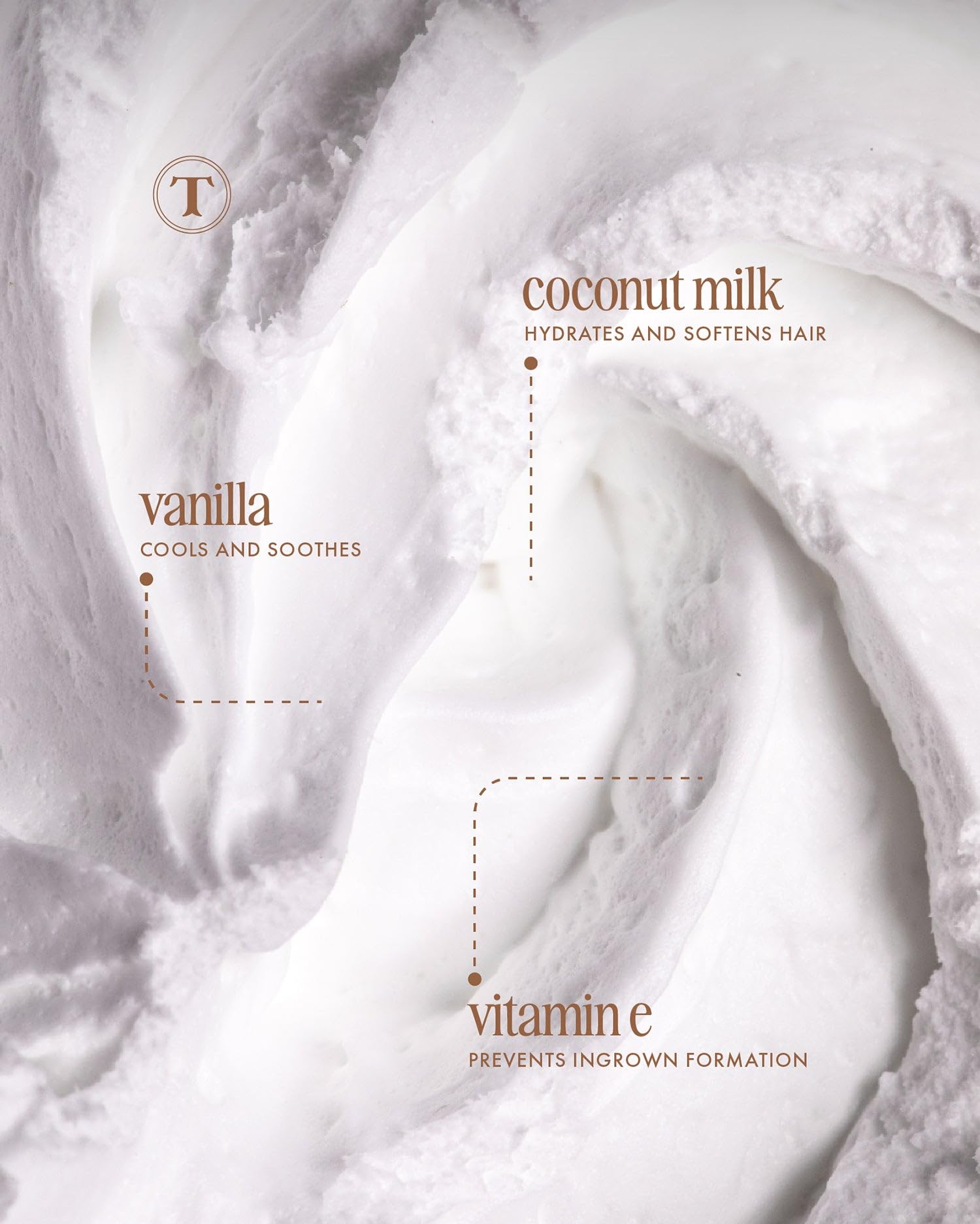Truly coconut milk argan oil and mango butter ingredients display