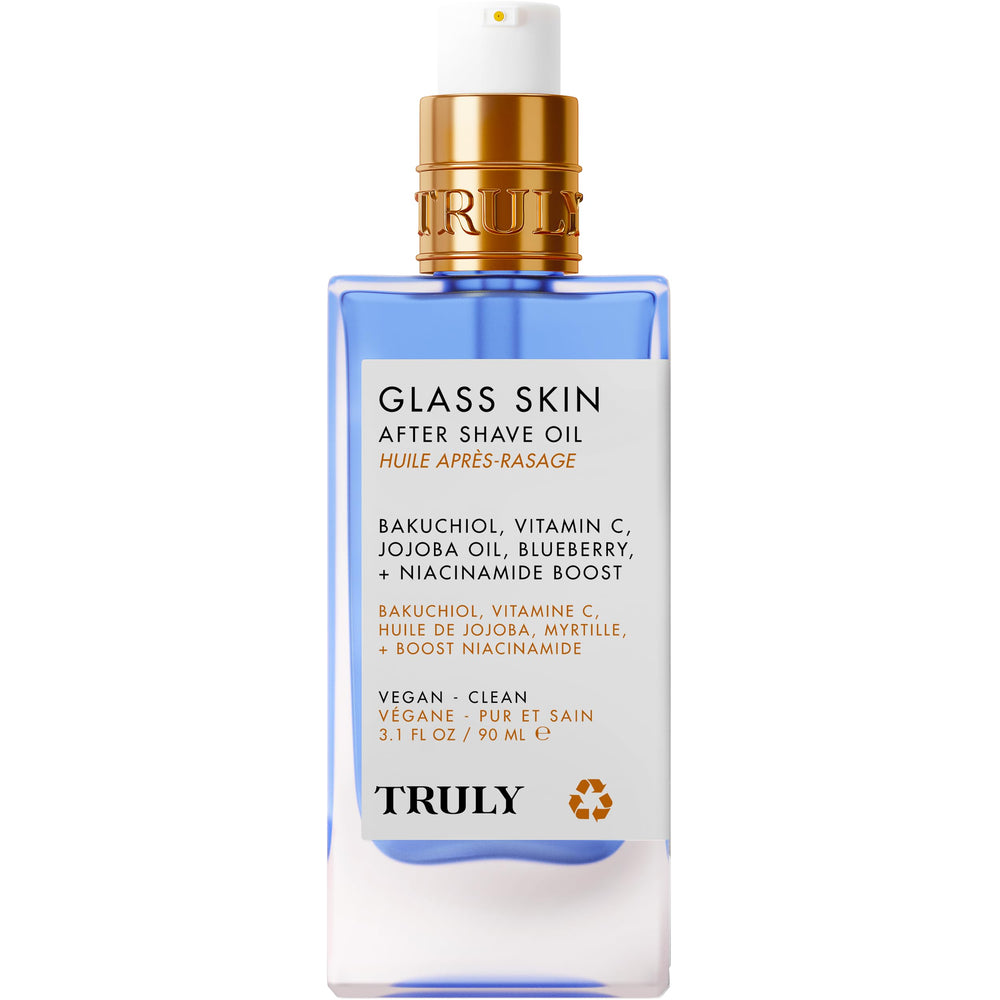 Truly bottle in bathroom scene showing easy integration into routine benefit