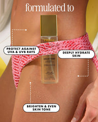 Truly Solar Baby sunscreen on arm showing invisible finish and hydration