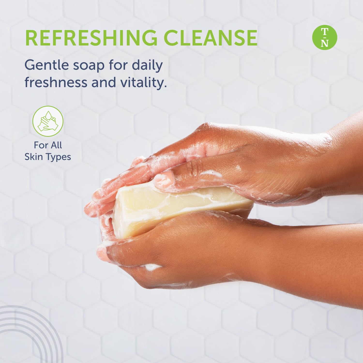 Truremedy Naturals soap close-up lather texture demonstrating gentle cleansing benefit
