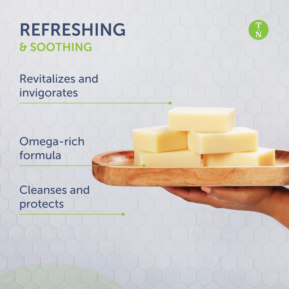 Truremedy Naturals soap on draining dish demonstrating long-lasting, well-preserved bar benefit