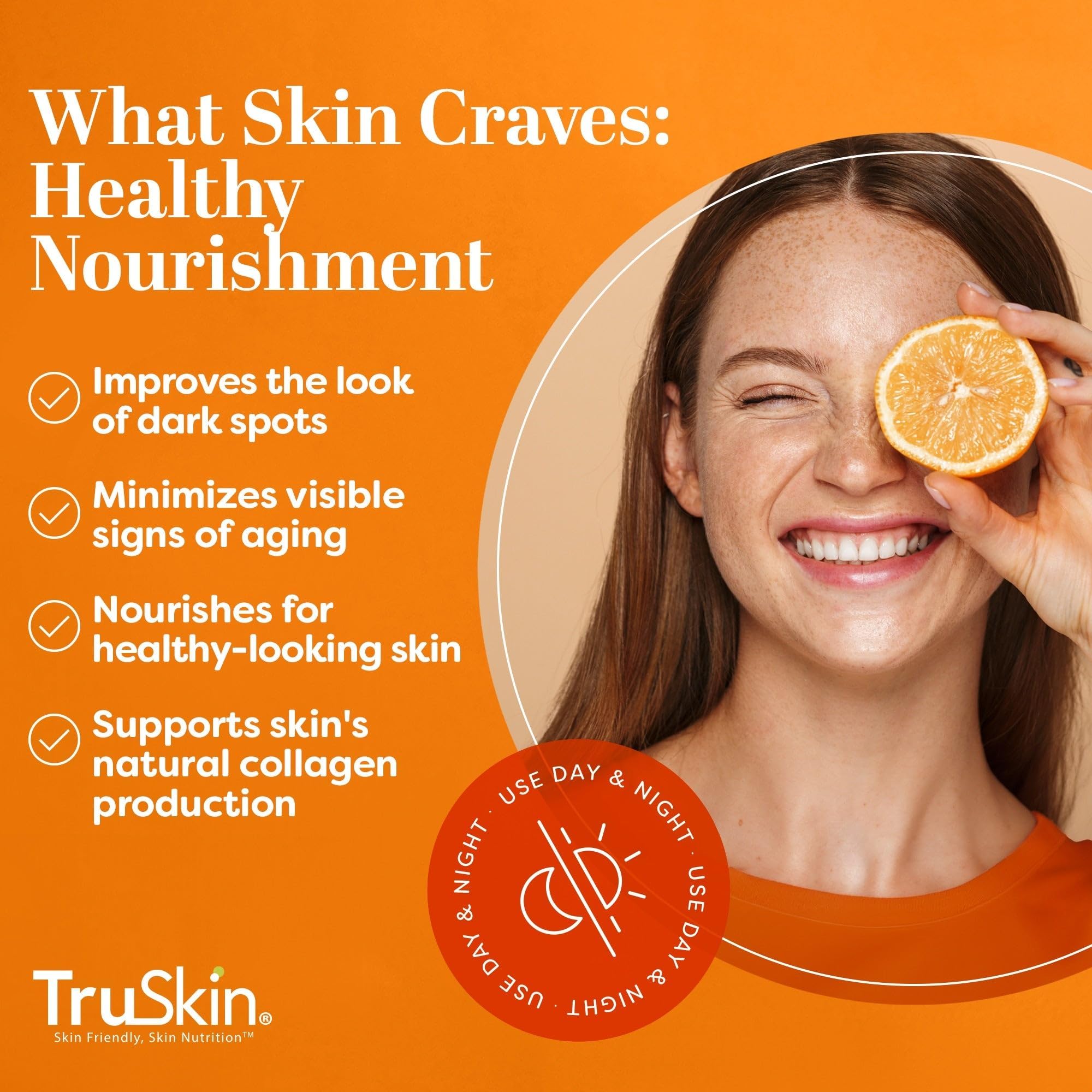 TruSkin label detail showing ingredients and clean formulation benefits