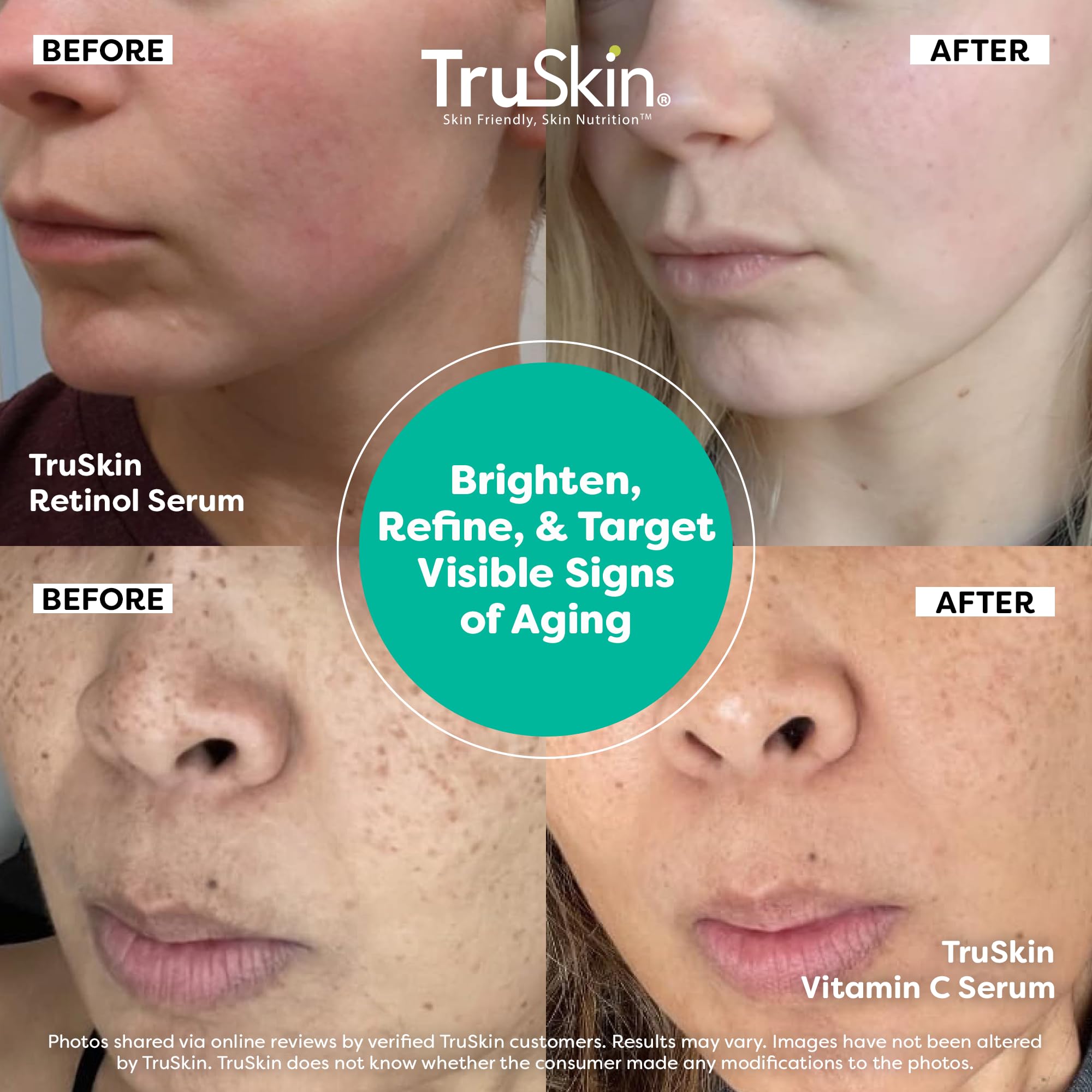 TruSkin bottles side by side to show scale and two‑product routine benefit