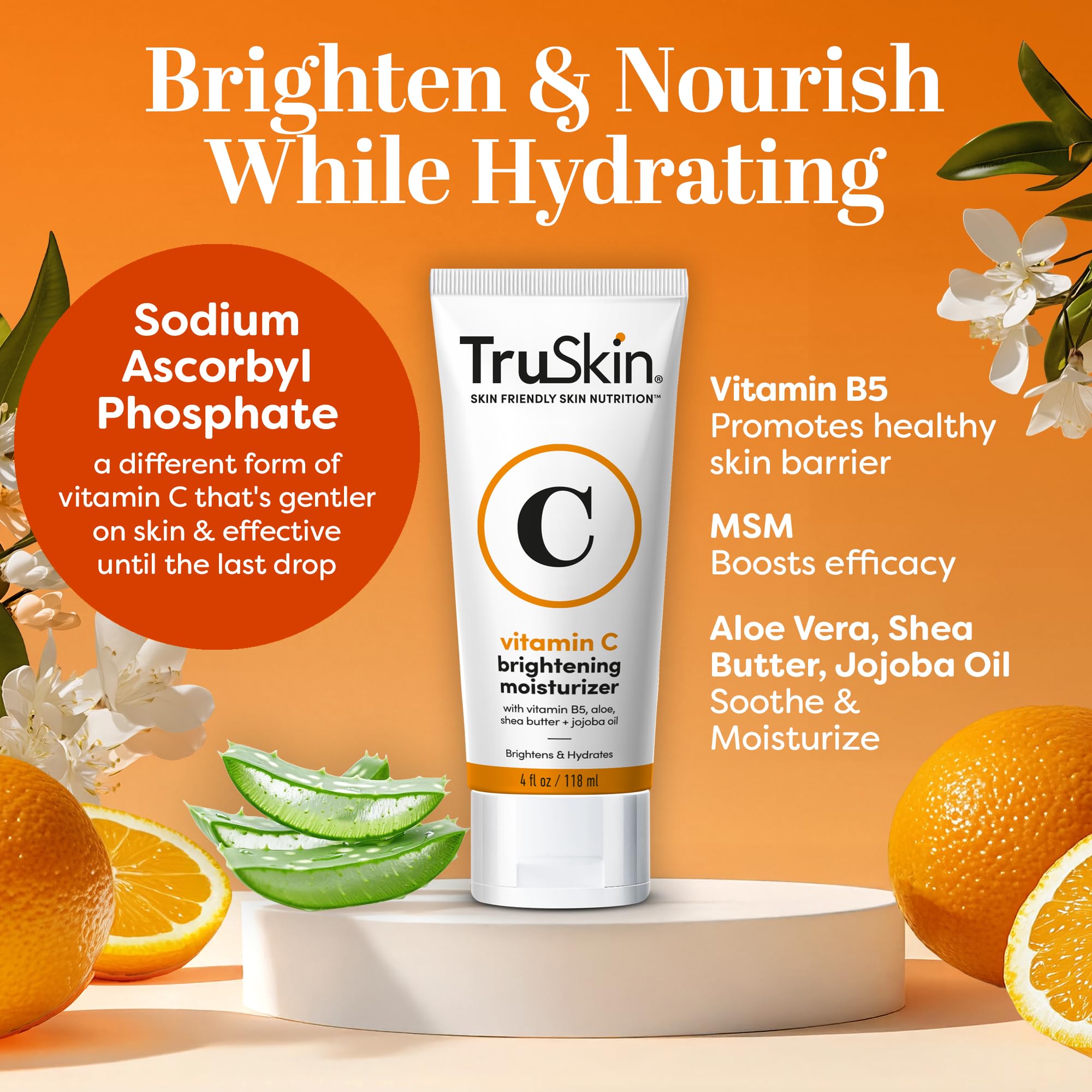 TruSkin cream texture close-up demonstrating smooth, hydrating consistency